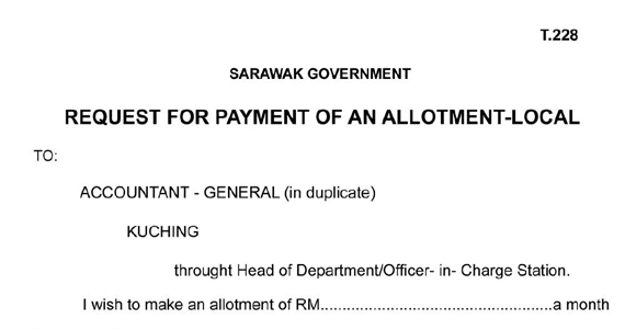 Borang Allotment Sarawak
